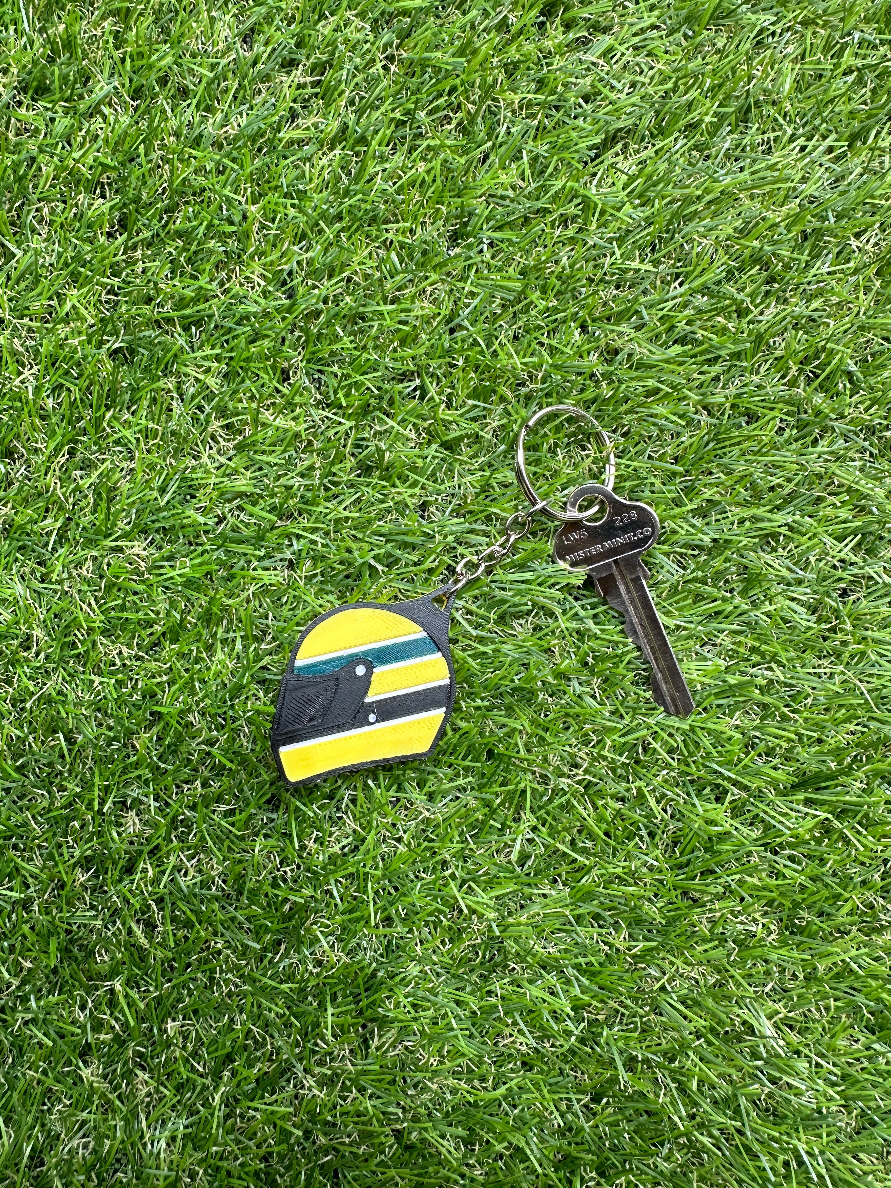 Ayrton Senna Helmet Keychain