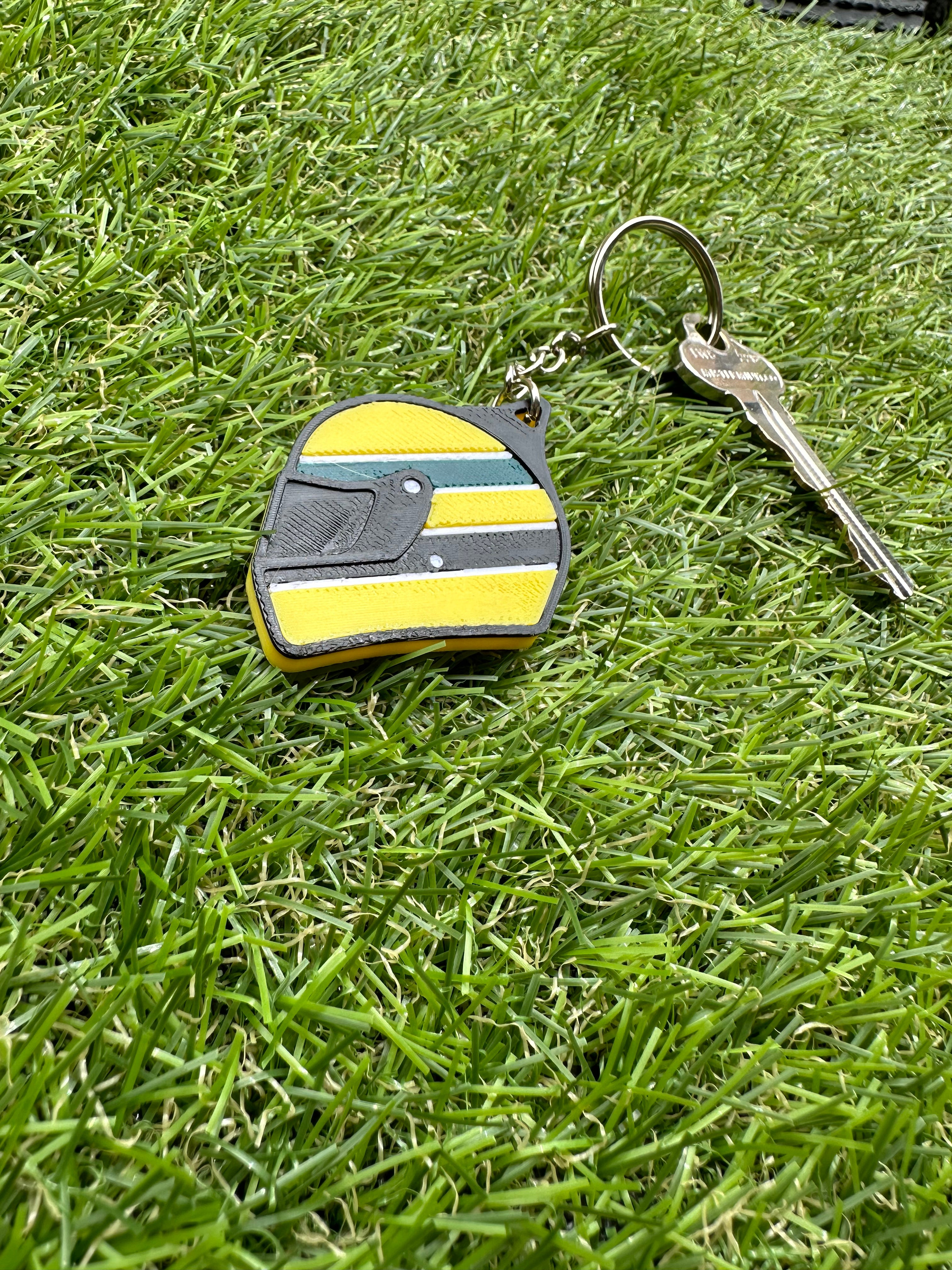 Ayrton Senna Helmet Keychain