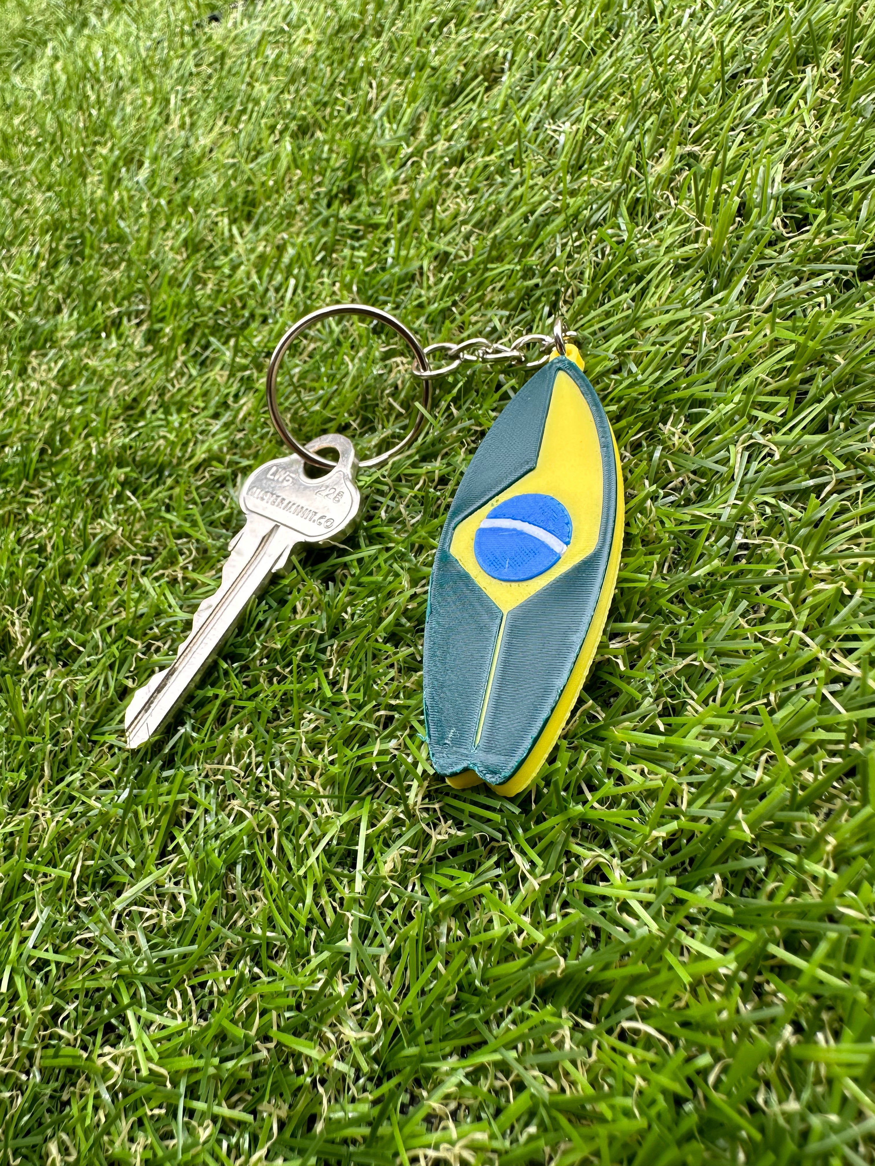 Brazilian Surfboard Keychain